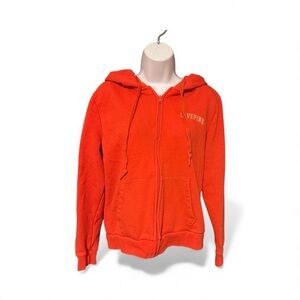 PINK Victoria's Secret Vibrant Orange Fleece Jacket